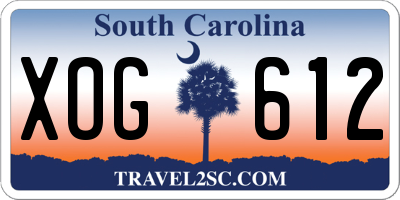 SC license plate XOG612