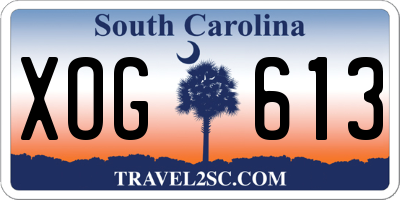 SC license plate XOG613