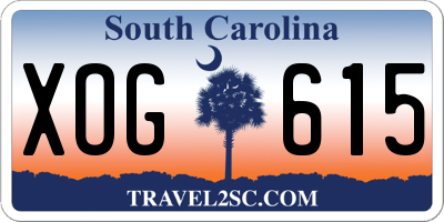 SC license plate XOG615
