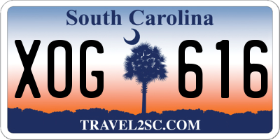 SC license plate XOG616
