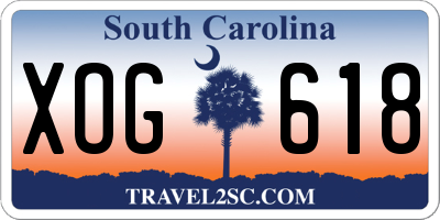 SC license plate XOG618
