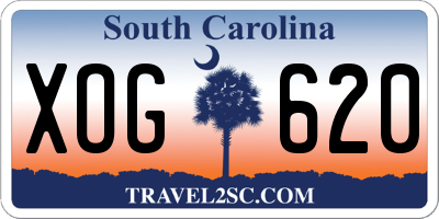 SC license plate XOG620