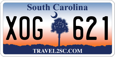 SC license plate XOG621