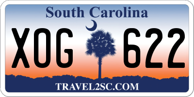 SC license plate XOG622