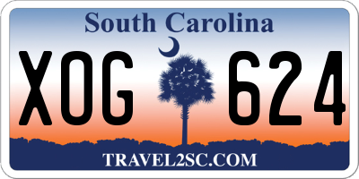 SC license plate XOG624