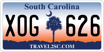 SC license plate XOG626