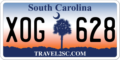 SC license plate XOG628