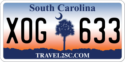 SC license plate XOG633