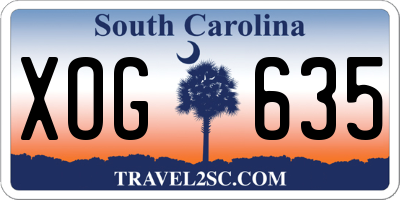 SC license plate XOG635