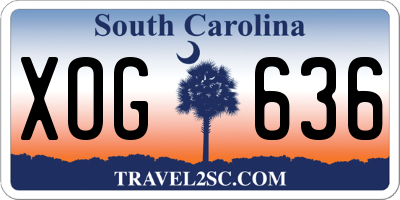 SC license plate XOG636
