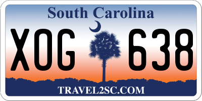 SC license plate XOG638