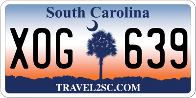 SC license plate XOG639
