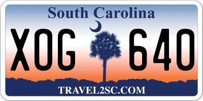 SC license plate XOG640