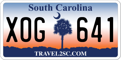 SC license plate XOG641