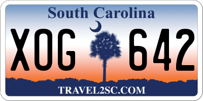 SC license plate XOG642