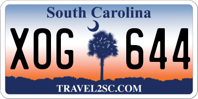 SC license plate XOG644