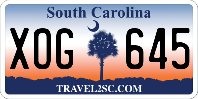 SC license plate XOG645