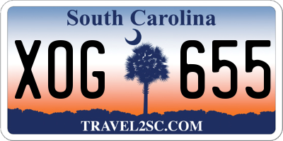 SC license plate XOG655