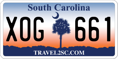 SC license plate XOG661