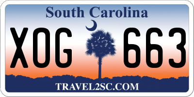 SC license plate XOG663