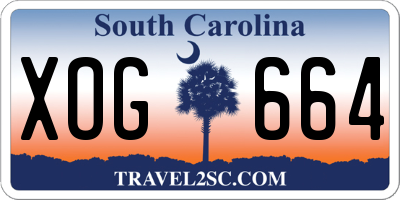 SC license plate XOG664