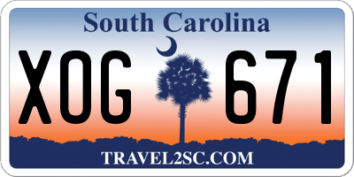 SC license plate XOG671