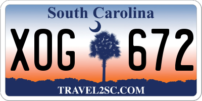 SC license plate XOG672