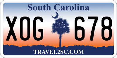 SC license plate XOG678