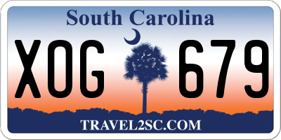 SC license plate XOG679