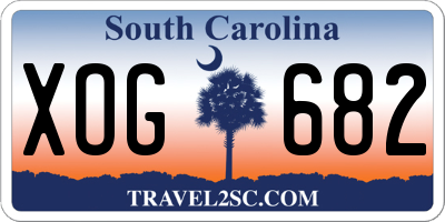 SC license plate XOG682