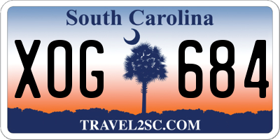 SC license plate XOG684
