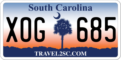 SC license plate XOG685