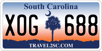 SC license plate XOG688