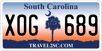 SC license plate XOG689