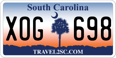 SC license plate XOG698