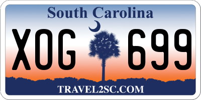 SC license plate XOG699
