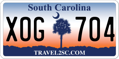 SC license plate XOG704