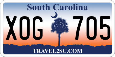 SC license plate XOG705
