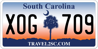 SC license plate XOG709