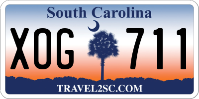 SC license plate XOG711