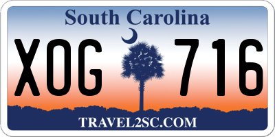 SC license plate XOG716