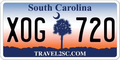 SC license plate XOG720