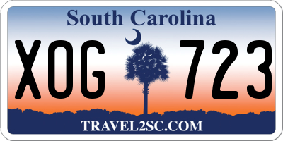 SC license plate XOG723