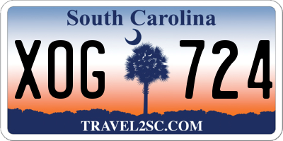 SC license plate XOG724