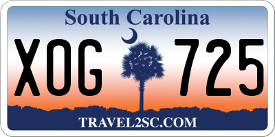 SC license plate XOG725