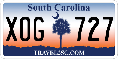 SC license plate XOG727