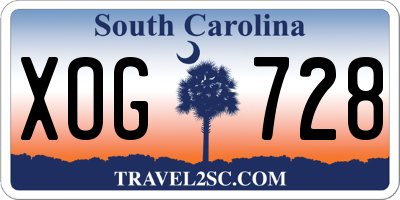 SC license plate XOG728