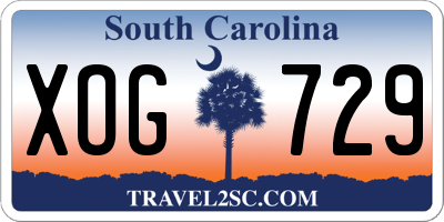 SC license plate XOG729