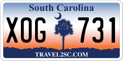 SC license plate XOG731