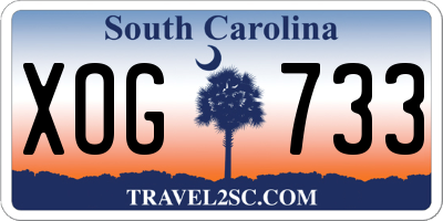 SC license plate XOG733